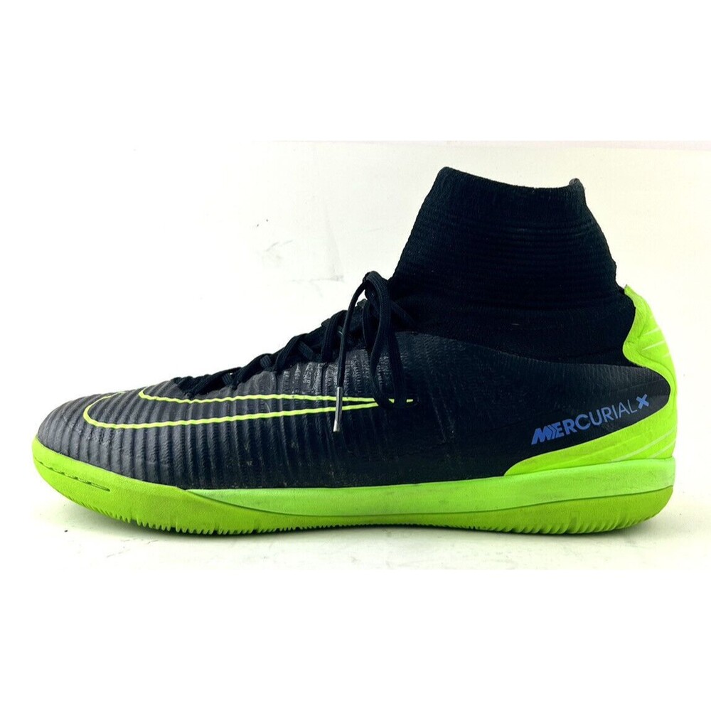 Nike Mercurial X Black Green Lace Up High Top Men’s Sneakers 831976-034 Sz 12.5